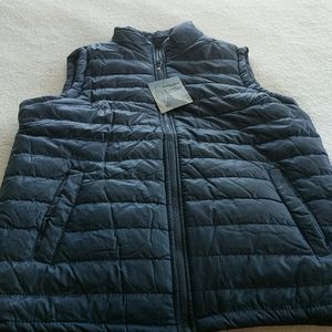Navy blue winter vest men's m